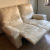 Sofá cuero blanco reclinable
