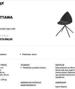 4 Sillas de polipropileno y base metalica﻿
