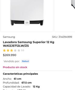 Lavadora 12kg
