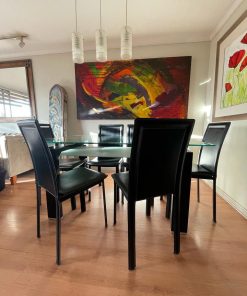 Comedor + 6 sillas eco cuero