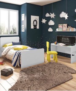Cama plaza + resfalin + escritorio