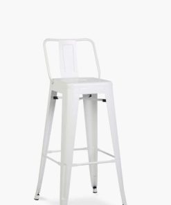 3 taburetes blancos