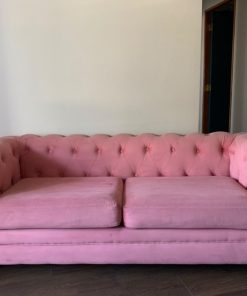Sillon felpa rosado