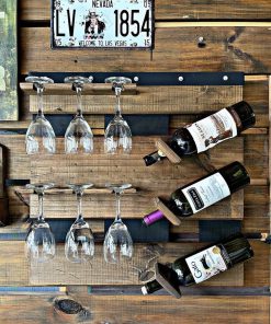 Estante flotante para copas y vinos
