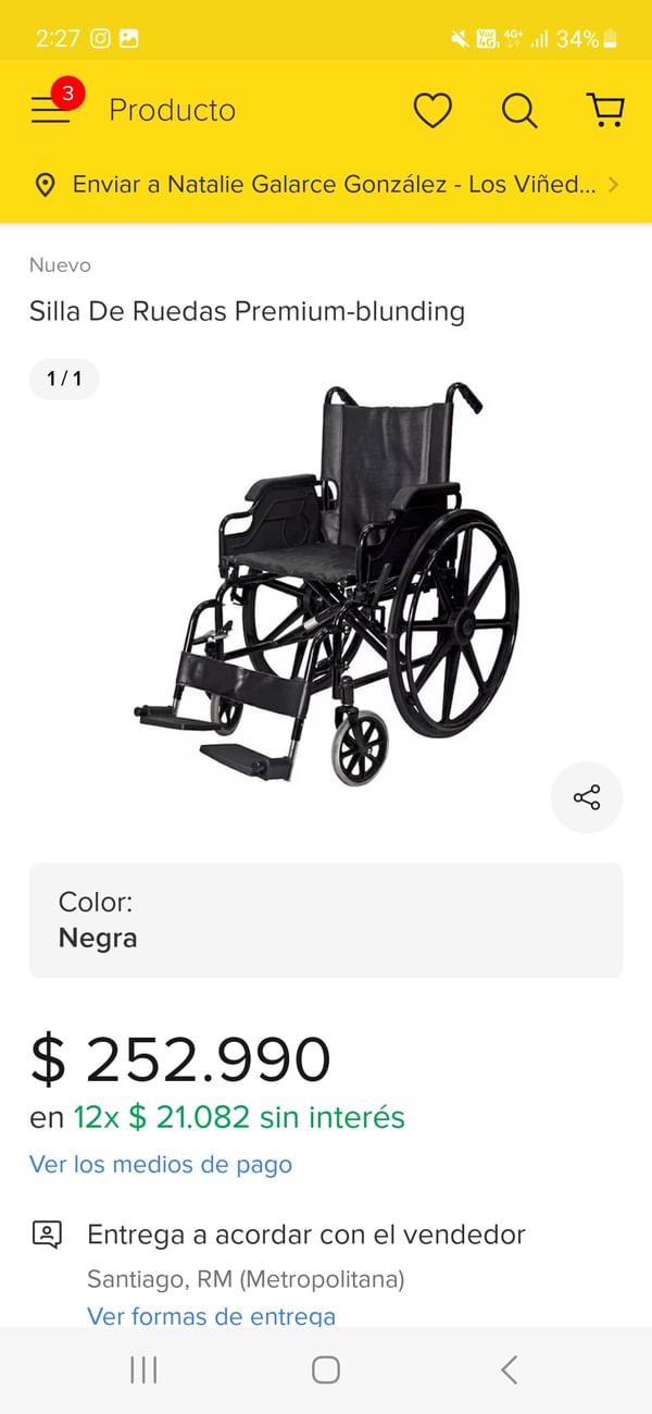 Silla de ruedas plegable - Imagen 7