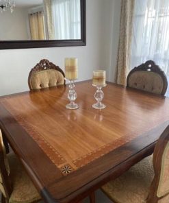 Mesa de comedor cuadrada Roble