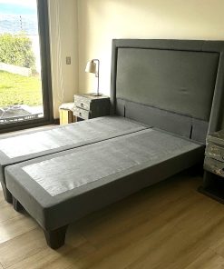 Base de cama con respaldo 2p