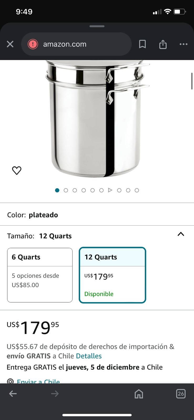 Olla de Acero Inoxidable 11.36 Lts. - Imagen 7