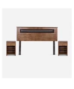 Respaldo de cama con veladores 2p