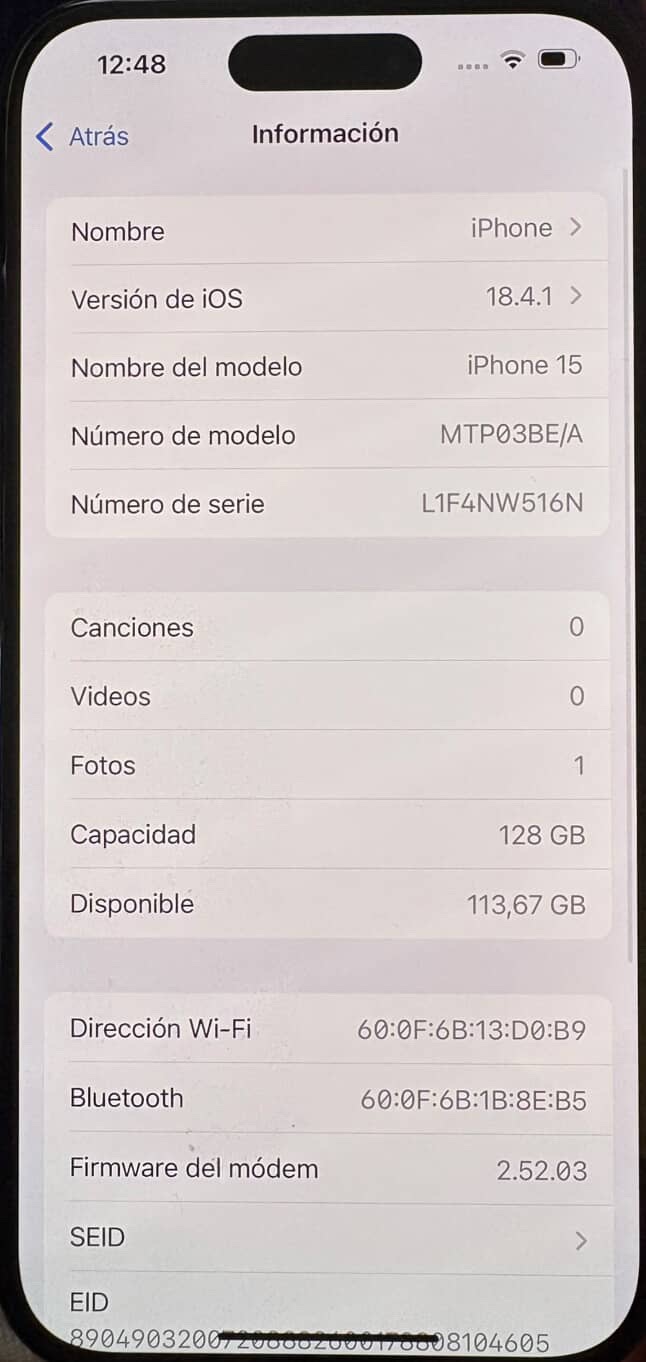 iPhone 15 128gb