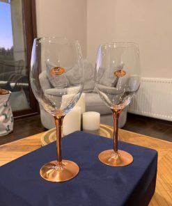 Par de Copas Cristal-Cobre