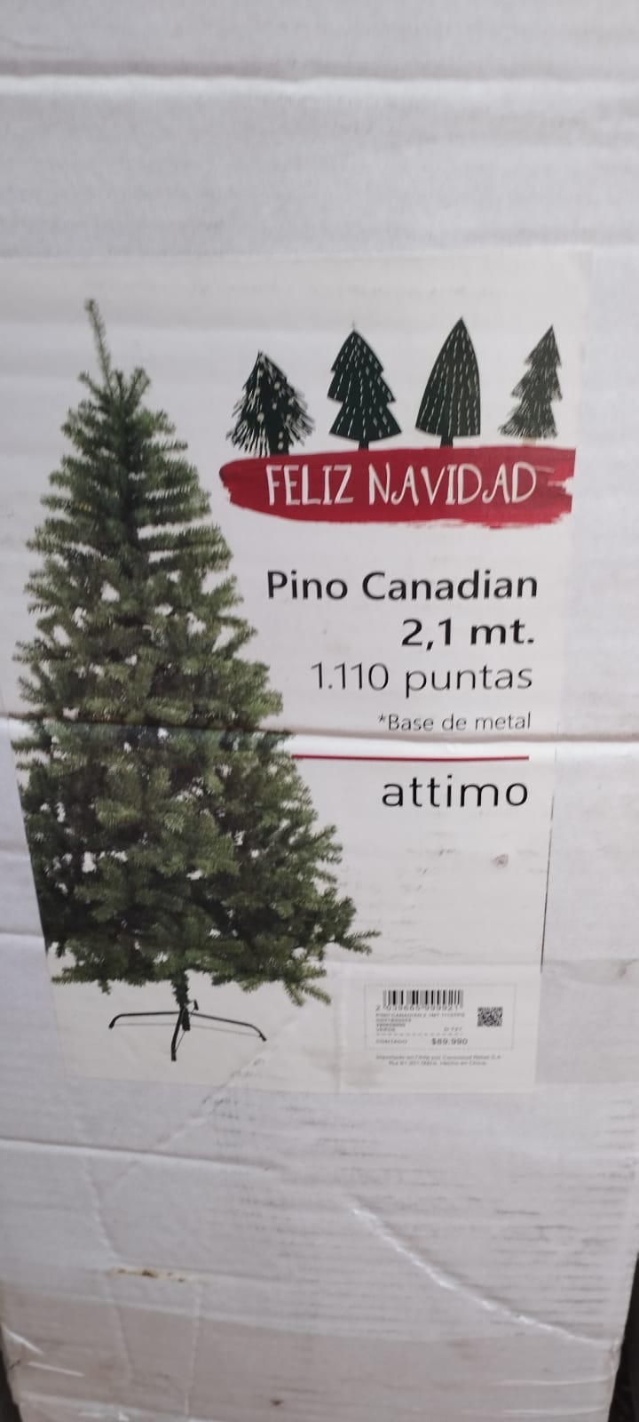 Árbol de Navidad Attimo 210 Cms nuevo - Imagen 2