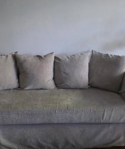 Sillón beige retapizado