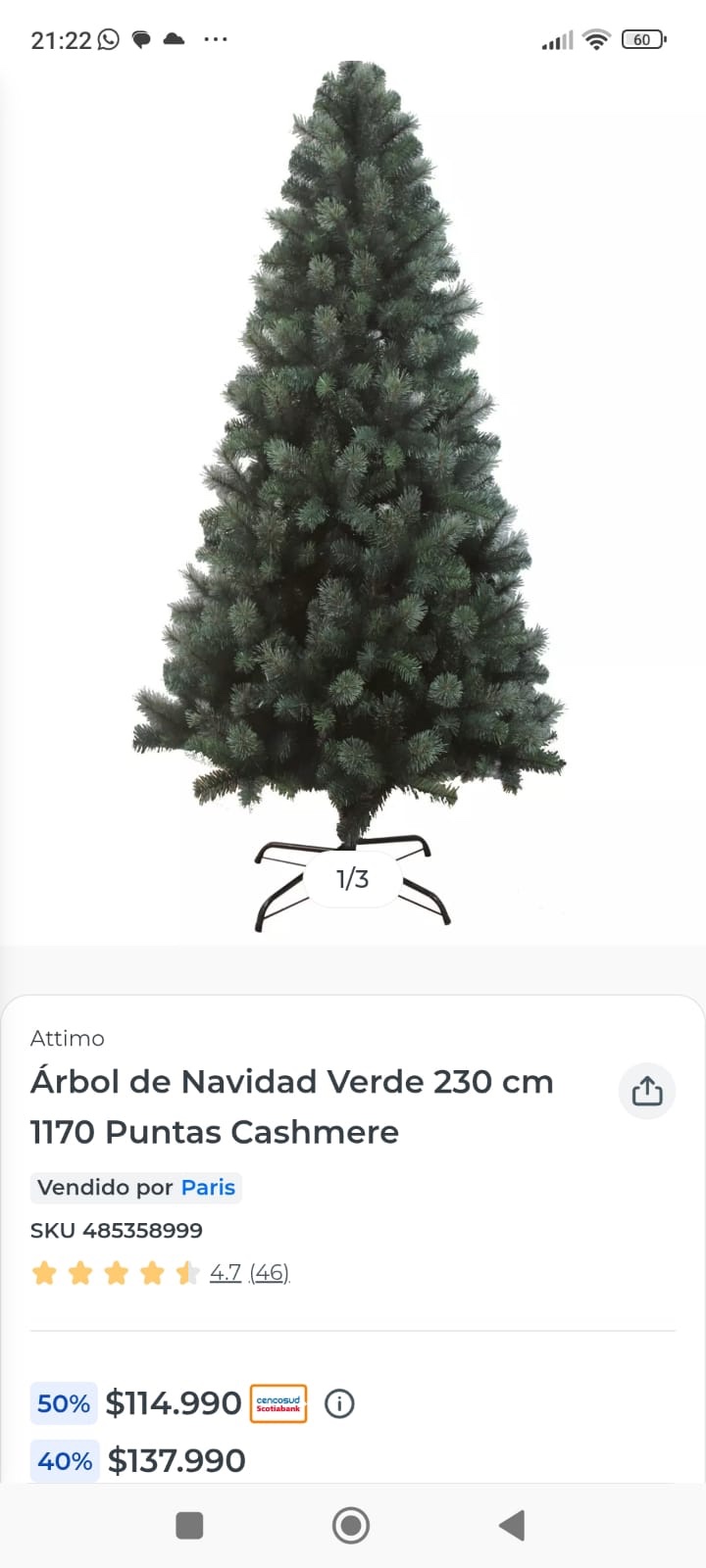 Árbol de Navidad Cashmere Attimo 230 Cms - Imagen 2
