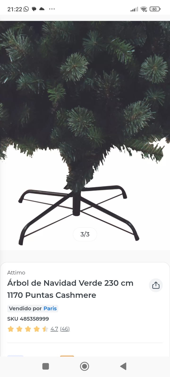 Árbol de Navidad Cashmere Attimo 230 Cms - Imagen 3