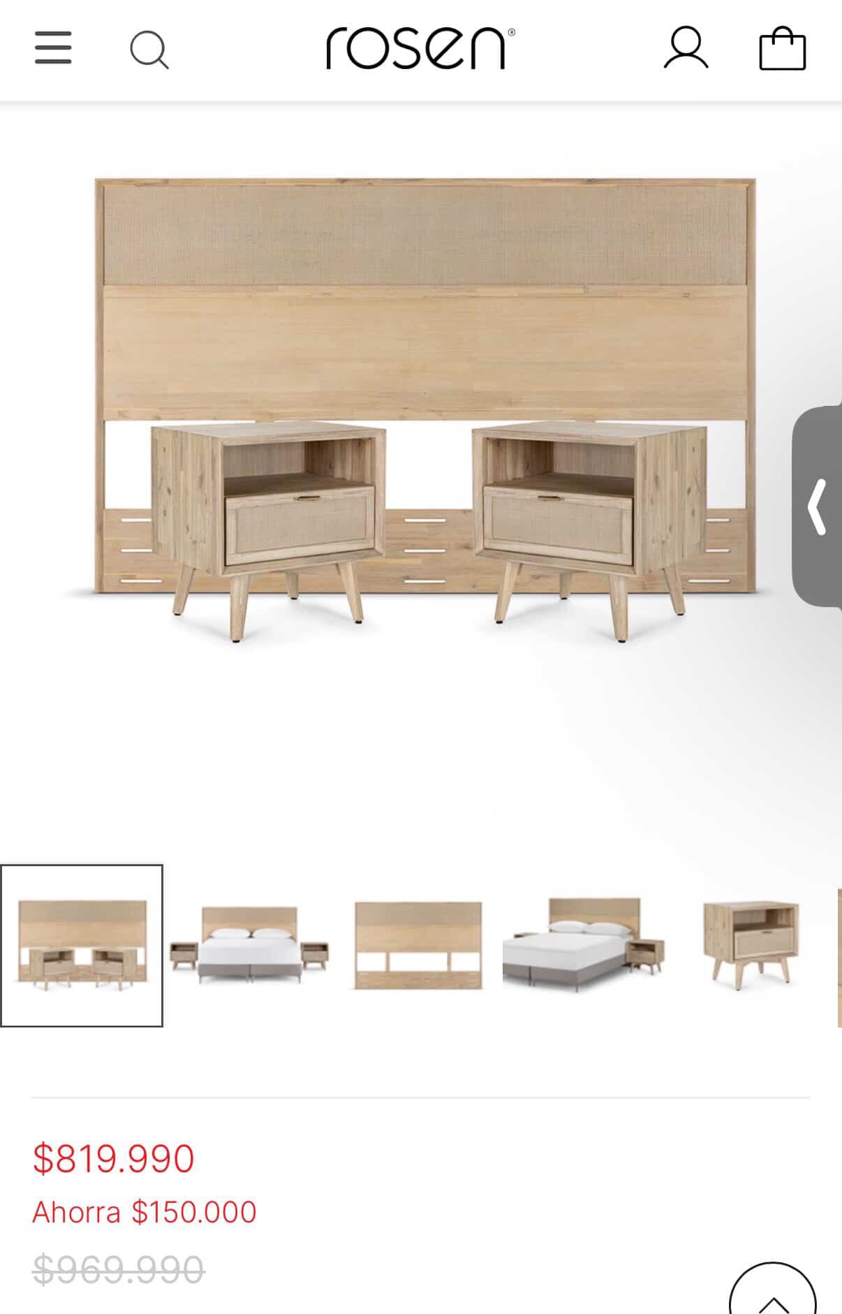 Juego de dormitorio king Rosen - Imagen 4