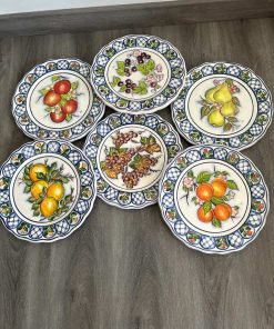 6 Platos base pintados a manos