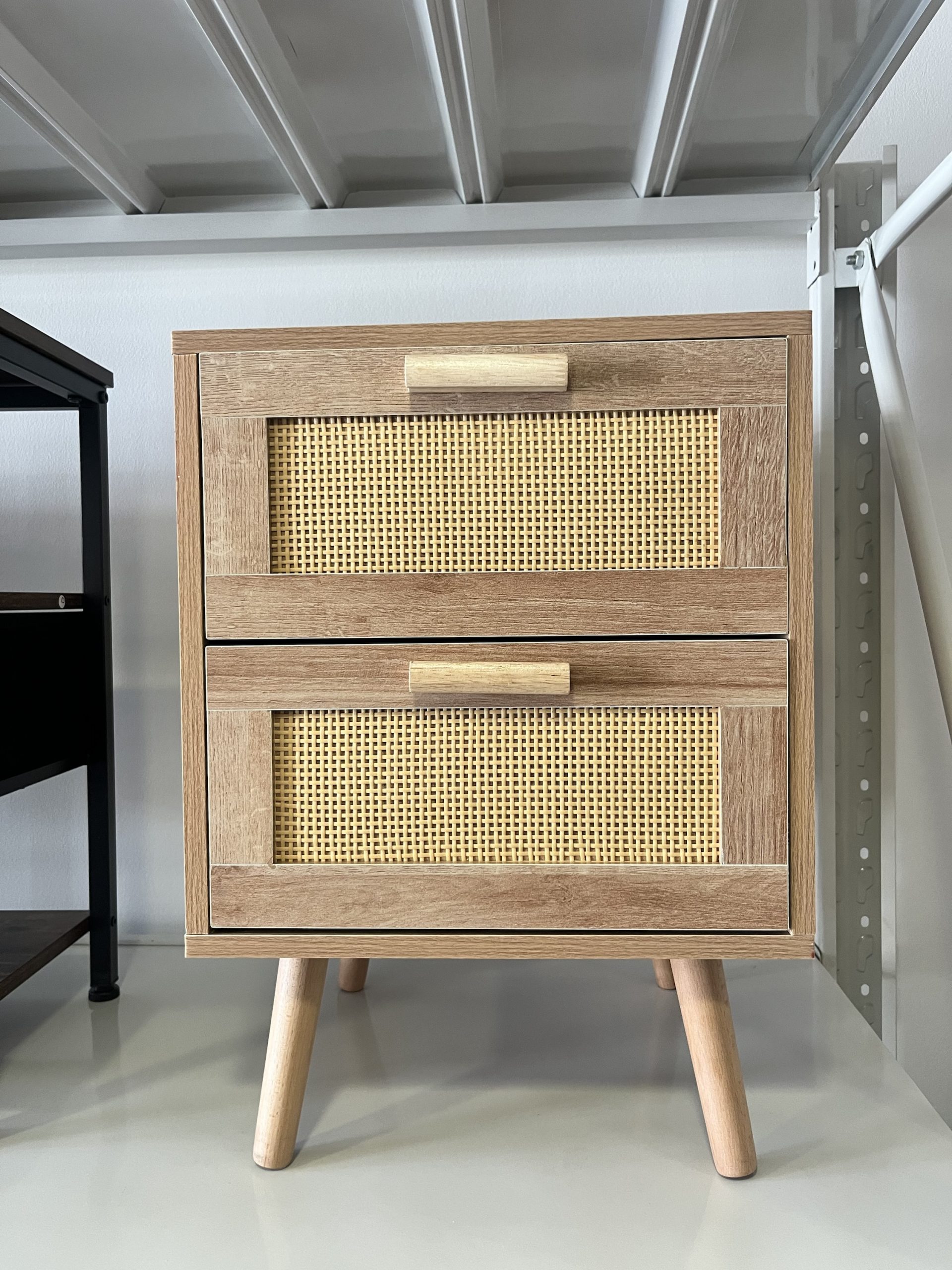 Velador madera rattan PVC
