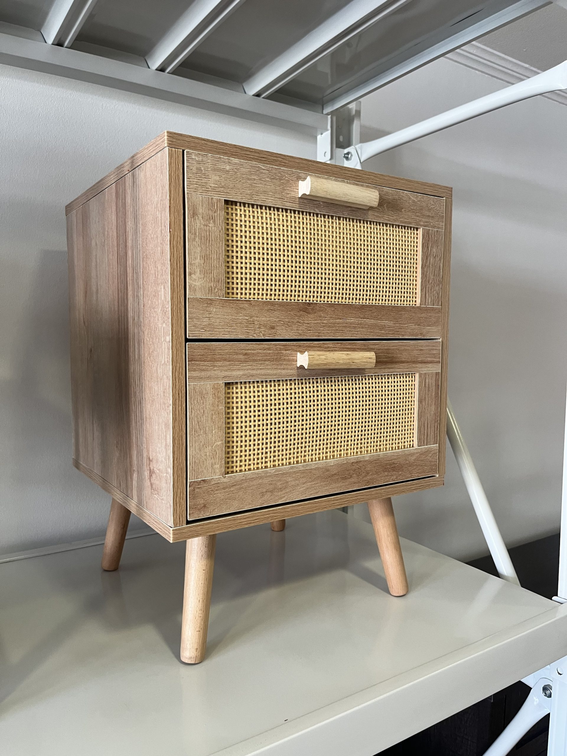 Velador madera rattan PVC - Imagen 2