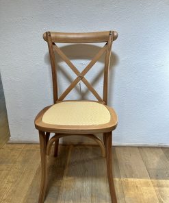 Silla Crossback Madera y Rattan - Natural