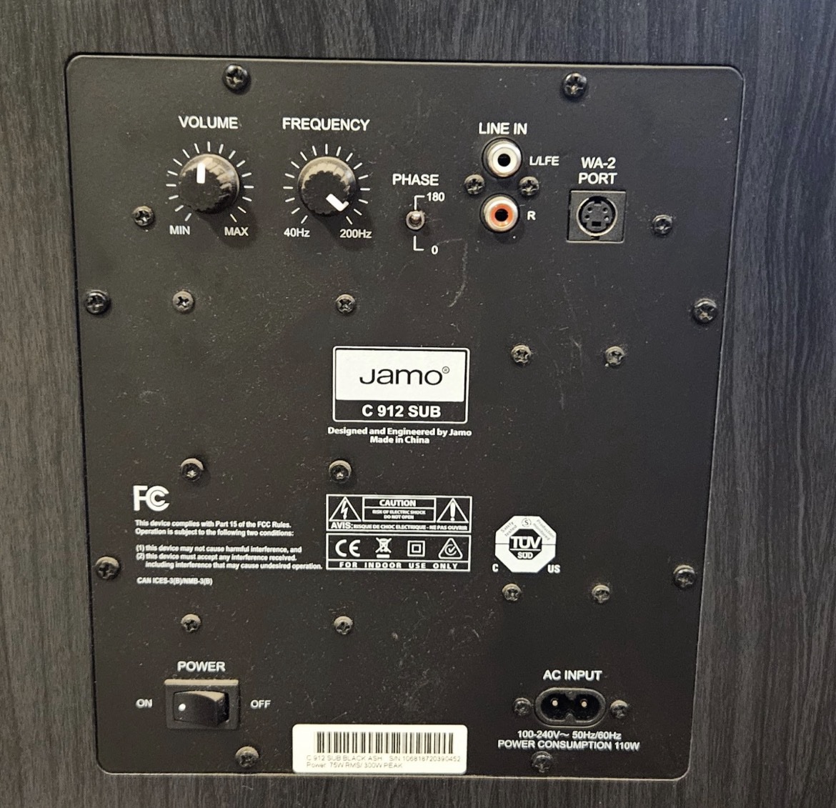 Subwoofer Activo Jamo C912 (12") - Imagen 4