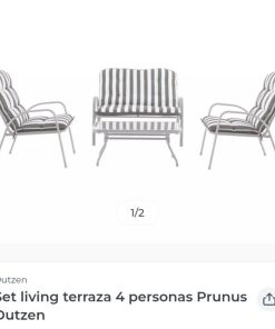 Set Terraza 5 Personas Outzen de aluminio