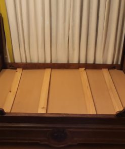 Cama dos plazas de madera tallada