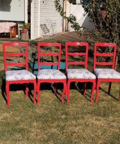 4 sillas Normando color rojo