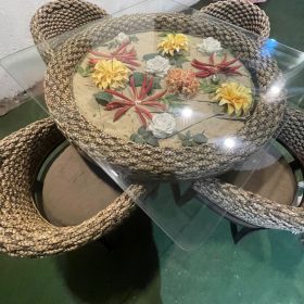 Comedor de rattan natural