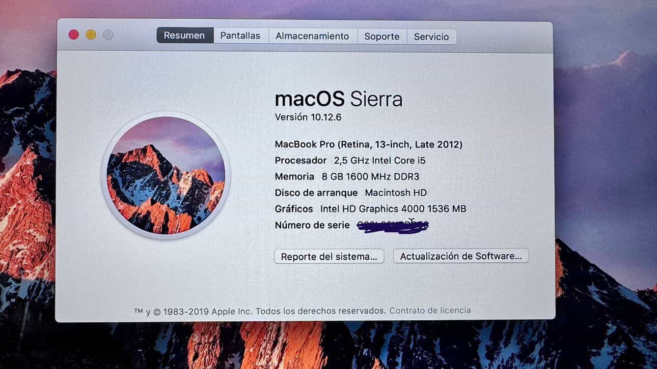 MacBook Pro Retina 13 “ Model A1425 - Imagen 5