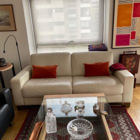 Sofá cuero Blanco Natuzzi
