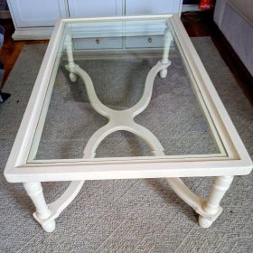 Mesa de centro/ Madera&vidrio biselado