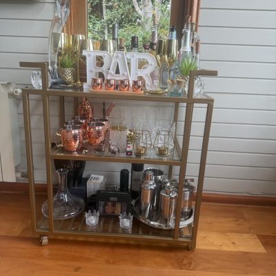 Carro bar con ruedas, metal