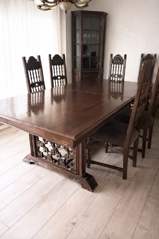 Juego de comedor de madera 10 sillas - Imagen 3
