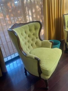 2 Bergere, estilo Luis XV Capitone - Imagen 2