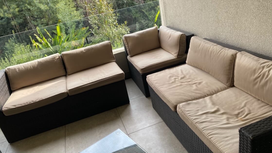 Juego terraza 6/7 personas rattan pv - Imagen 3