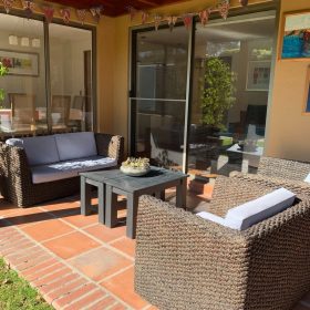 Juego de terraza rattan natural