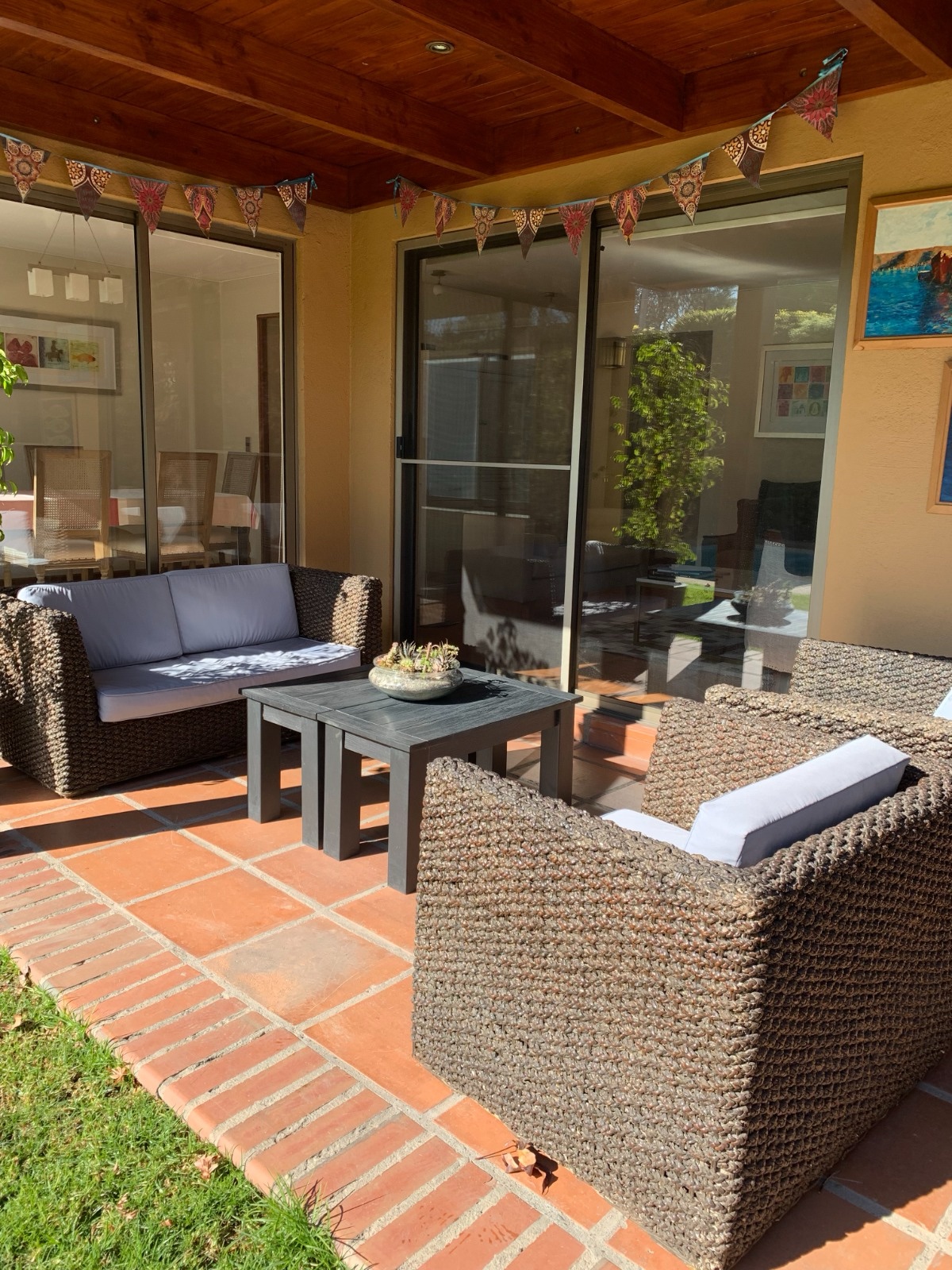 Juego de terraza rattan natural
