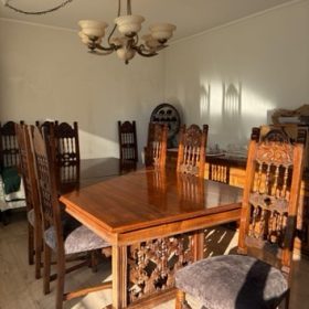 Juego de comedor de madera 10 sillas