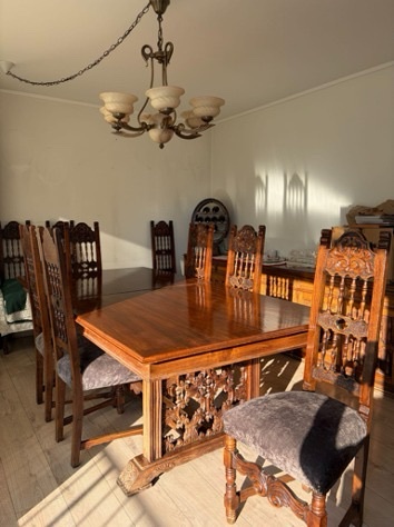Juego de comedor de madera 10 sillas