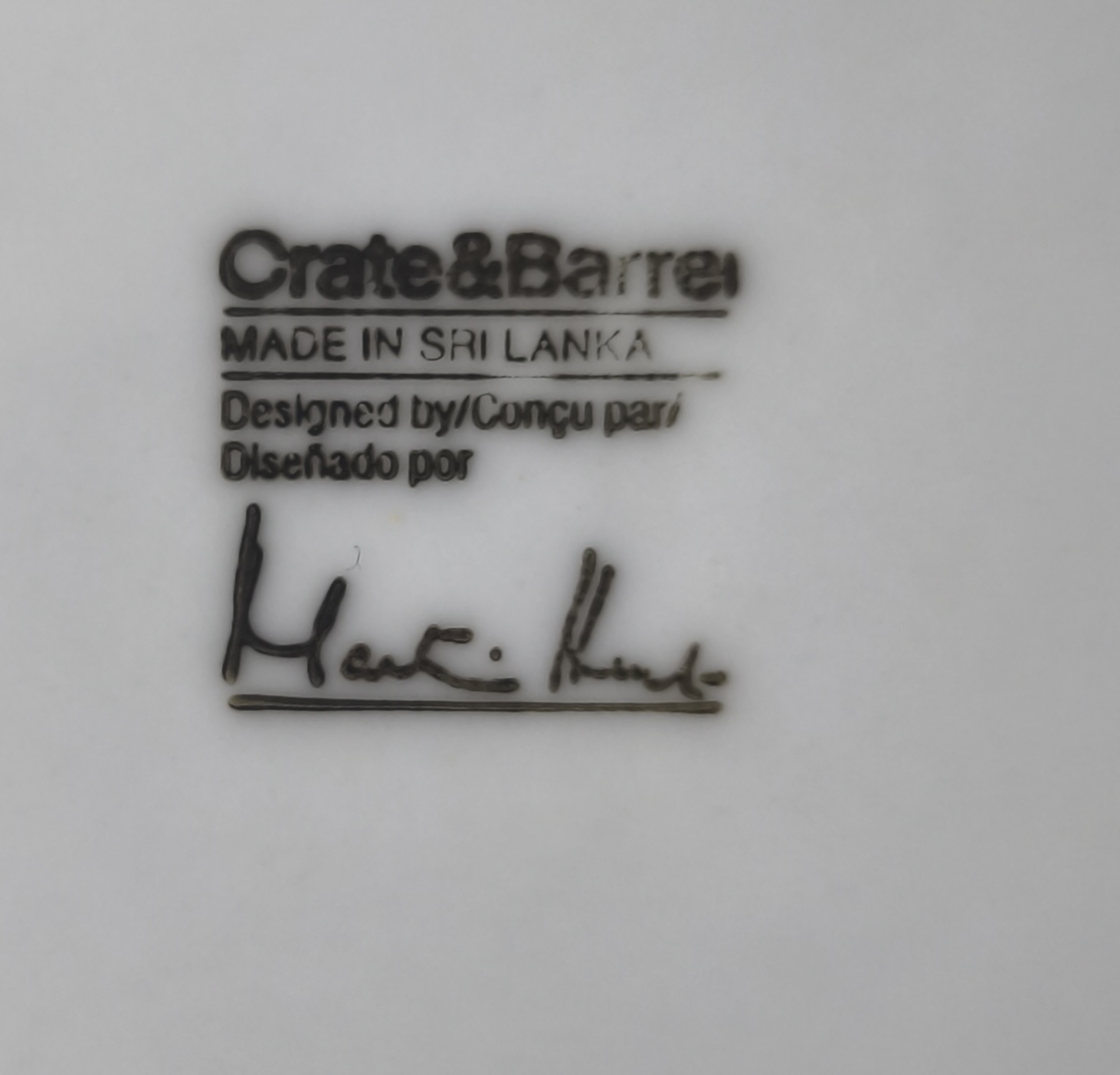 6 platos Crate & Barrel - Imagen 2