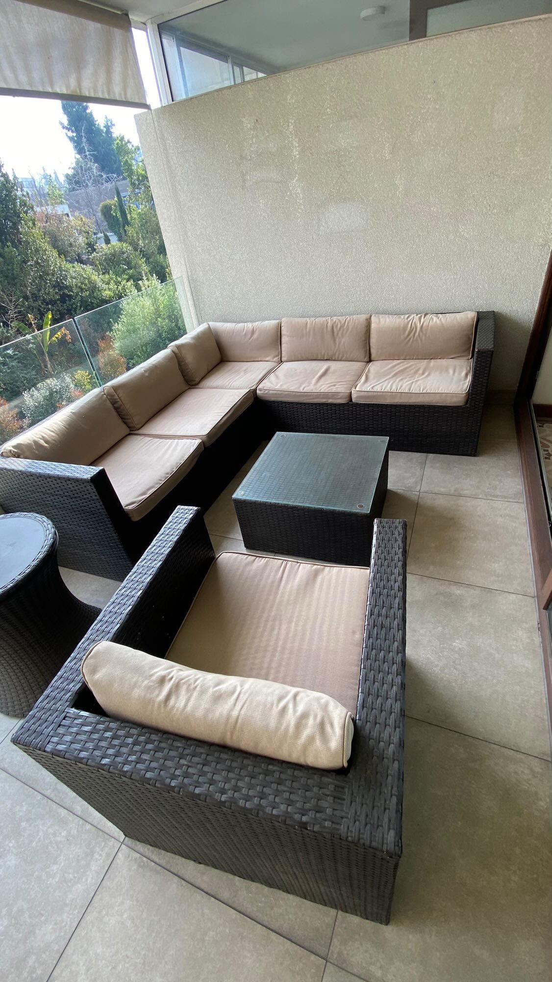 Juego terraza 6/7 personas rattan pv - Imagen 4