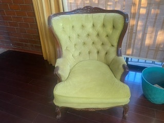 2 Bergere, estilo Luis XV Capitone - Imagen 4