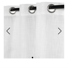 Cortinas velo con ojetillos, 5 pares