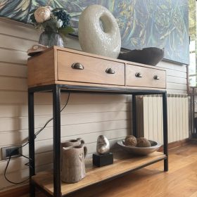 mueble arrimo madera fierro